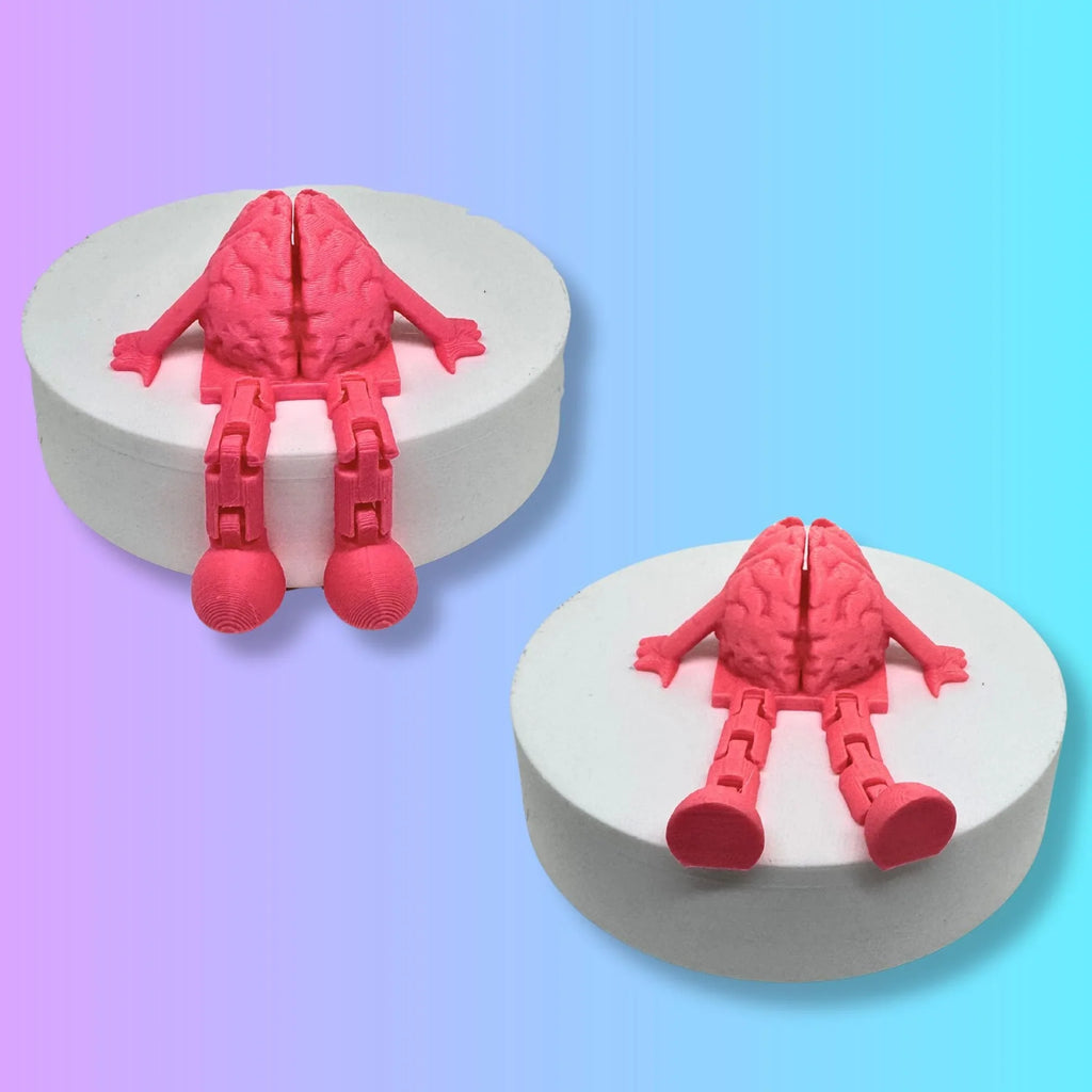 Articulated Brain Straw Topper Buddy