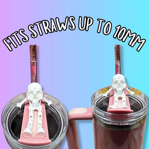 Articulated Skull Straw Topper Buddy