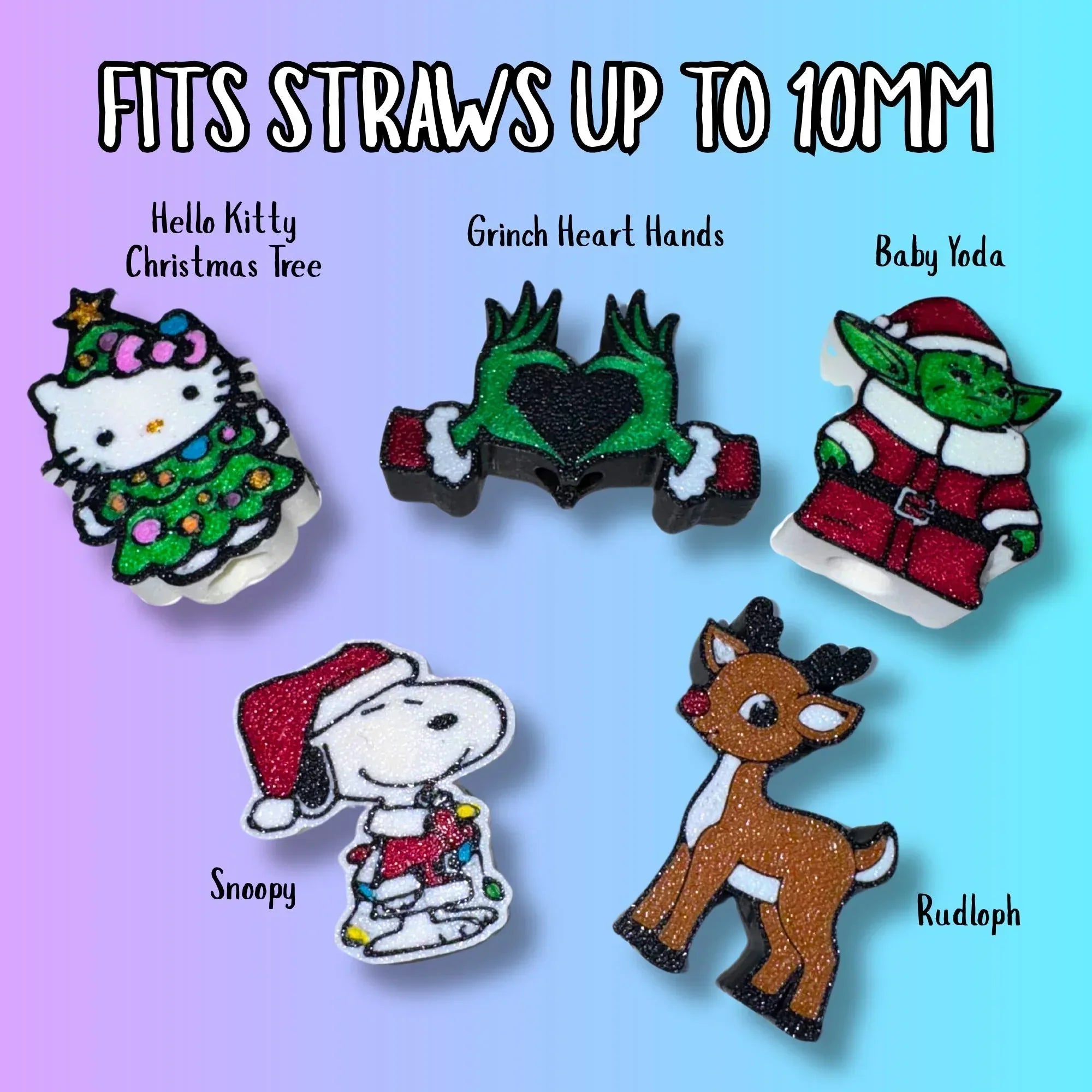 Christmas Straw Toppers