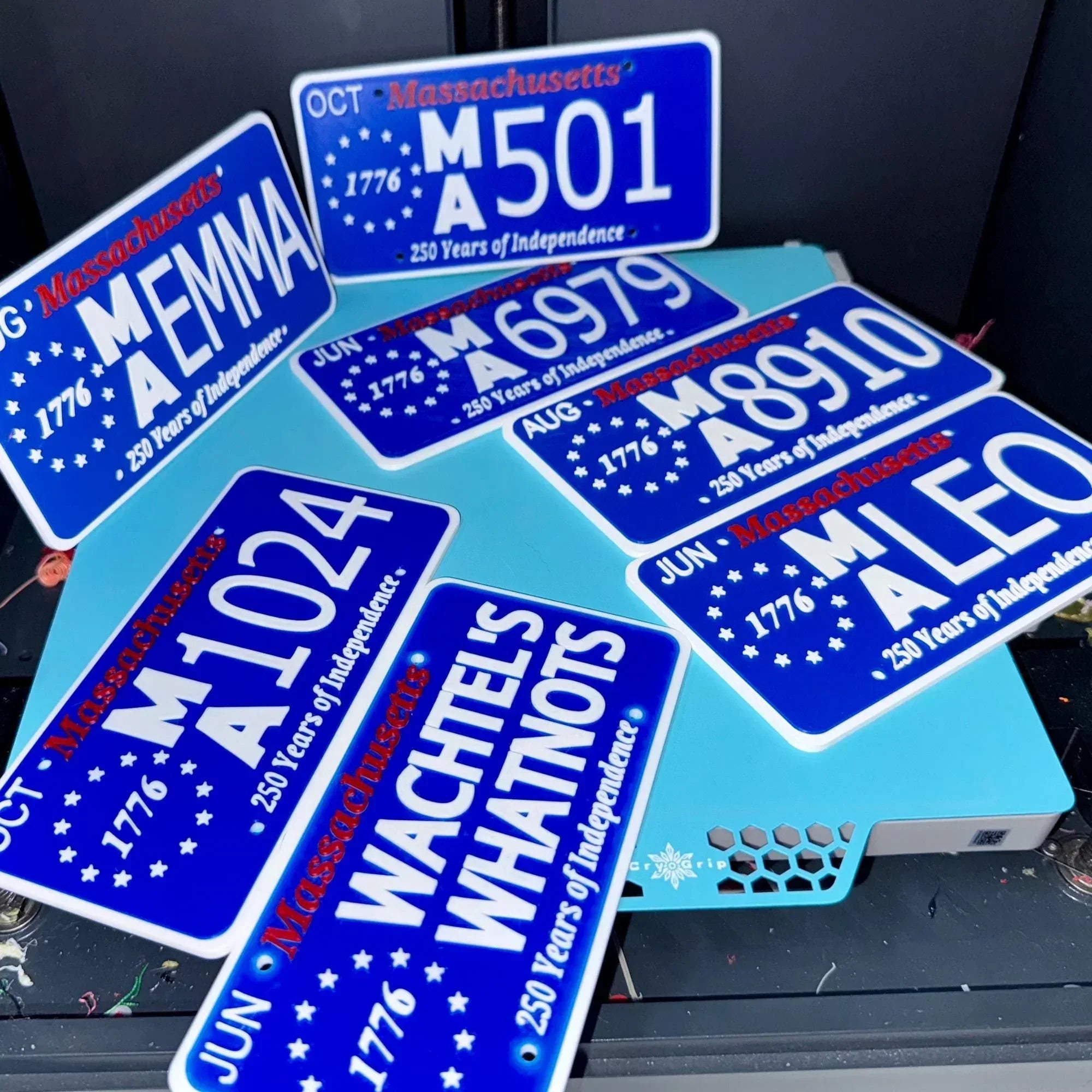 Custom Massachusetts License Plate 250th Anniversary