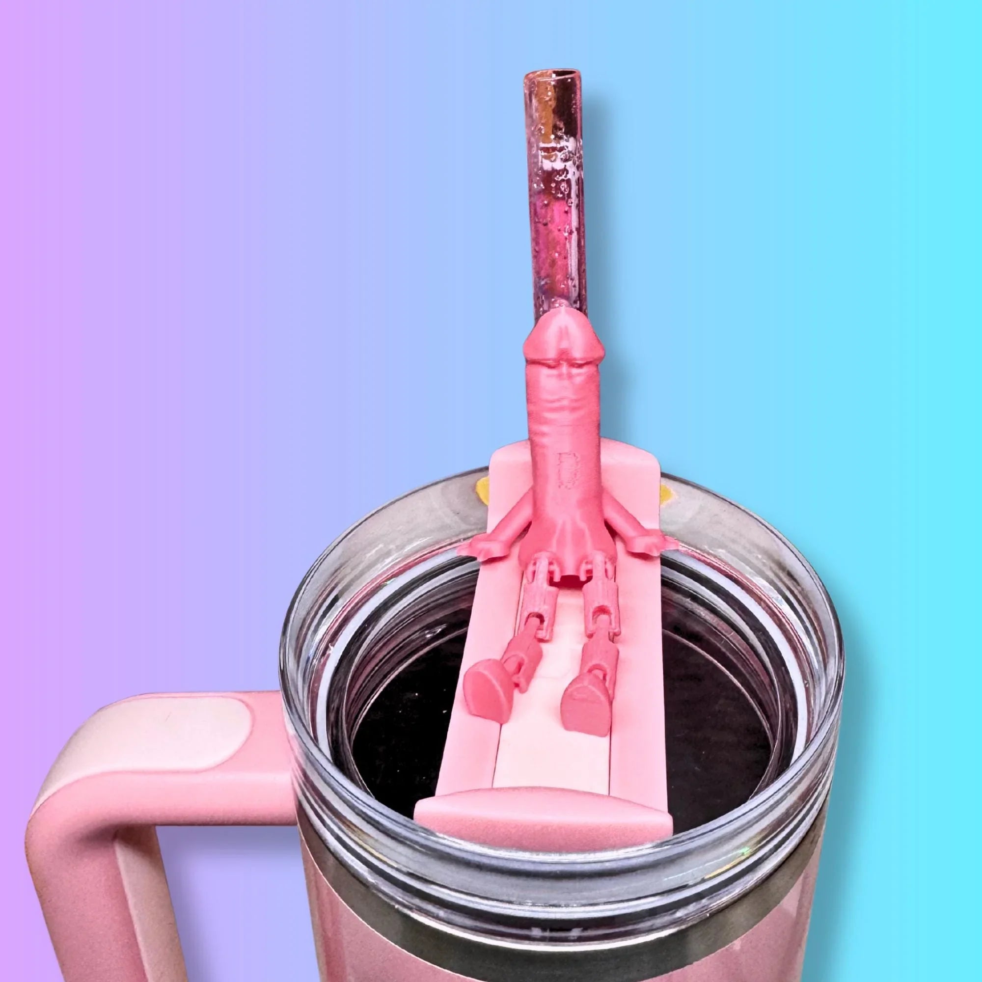 Articulated Penis Straw Topper Buddy