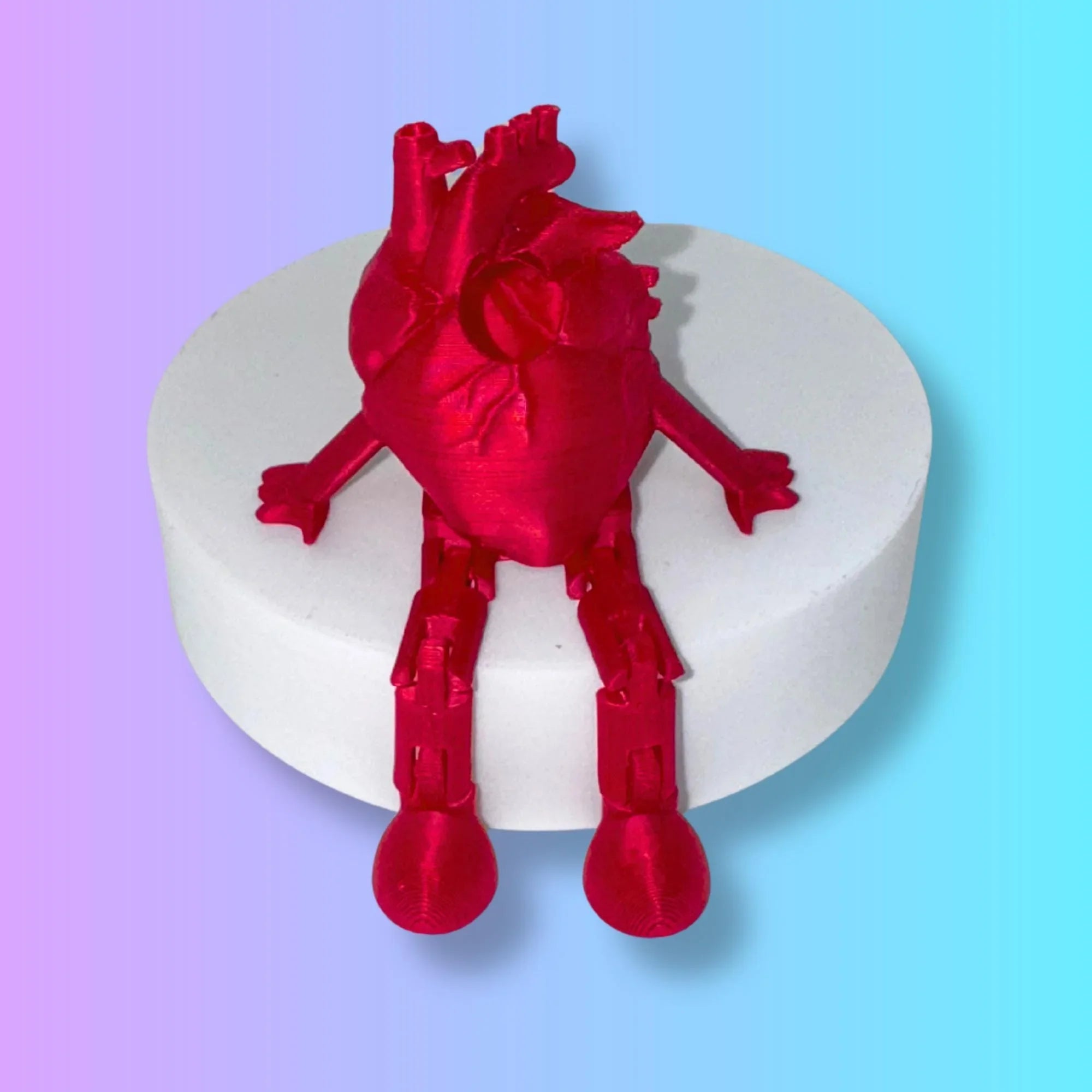 Articulated Anatomical Heart Straw Topper Buddy
